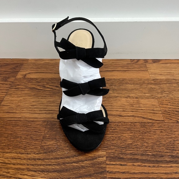 J. Crew Collection Stella Bow Heels - black suede, size 8 - NWOT - Picture 8 of 12